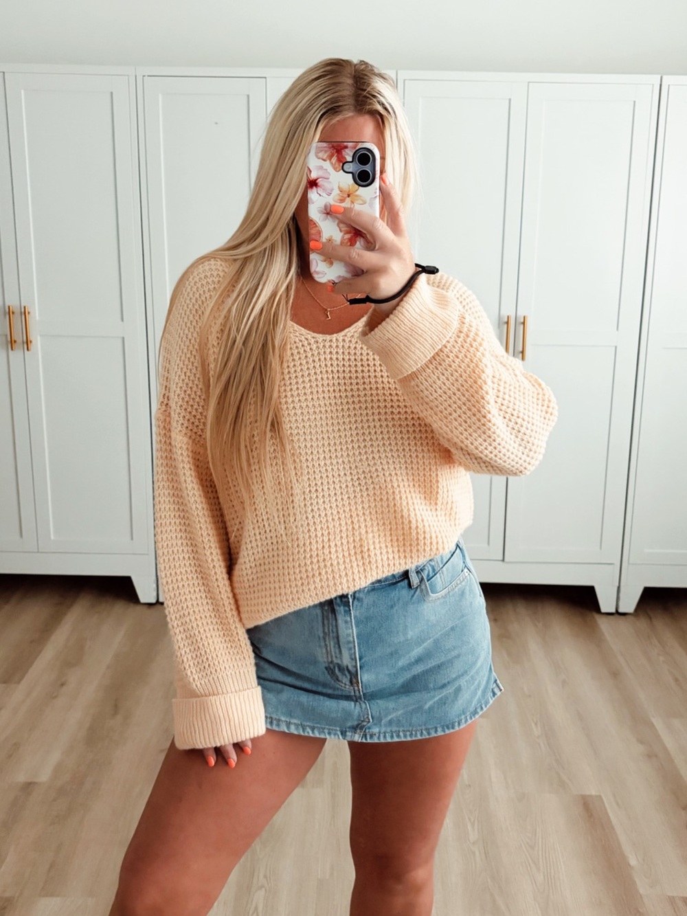 Yellow knit oversized sweater